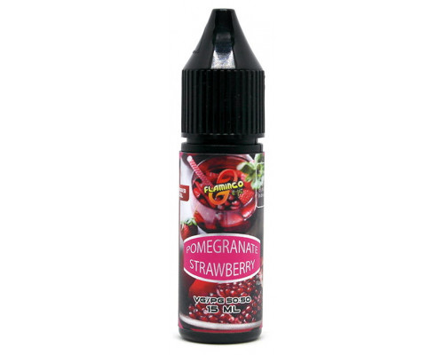 Сольова рідина Flamingo Salt Pomegranate Strawberry 35 мг 15 мл