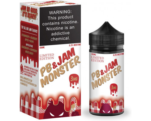 Рідина Jam Monster PB LE Strawberry 0 мг 100 мл