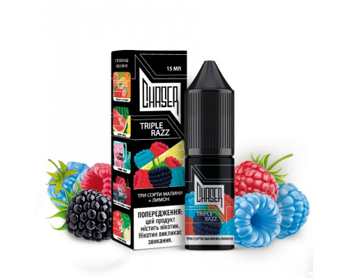 Сольова рідина Chaser Black Salt Triple Razz 30 мг 15 мл