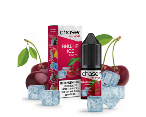 Сольова рідина Chaser For Pods Salt Вишня Ice 30 мг 10 мл