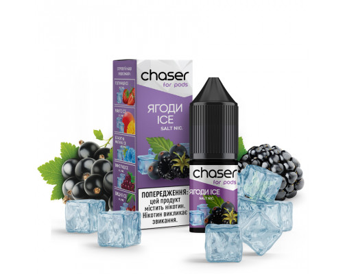 Солевая жидкость Chaser For Pods Salt  Ягоды Ice 30 мг 10 мл