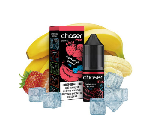 Сольова рідина Chaser Mix Salt Полуниця Банан Ice 30 мг 10 мл