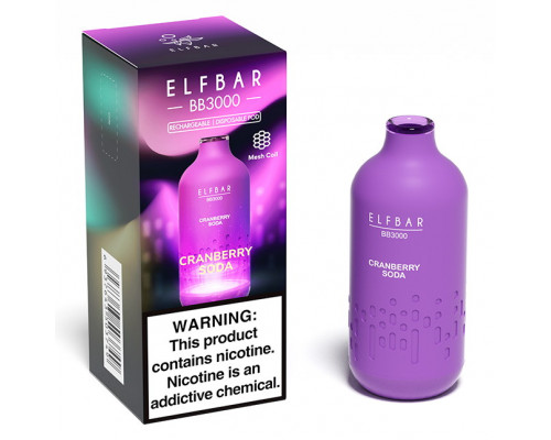Одноразова Pod система Elf Bar BB3000 Cranberry Soda 50 мг 650 мАг