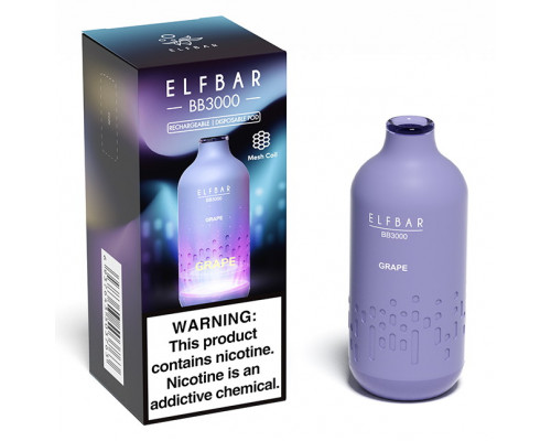Одноразова Pod система Elf Bar BB3000 Grape 50 мг 650 мАг