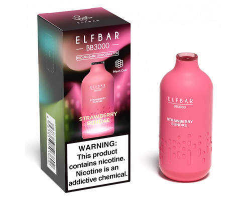 Одноразова Pod система Elf Bar BB3000 Strawberry Sundee 50 мг 650 мАг