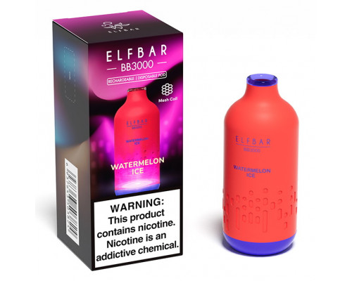 Одноразова Pod система Elf Bar BB3000 Watermelon Ice 50 мг 650 мАг