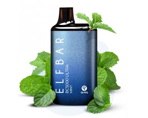 Одноразова Pod система Elf Bar BC5000 Ultra 650 мАг Mint 50 мг