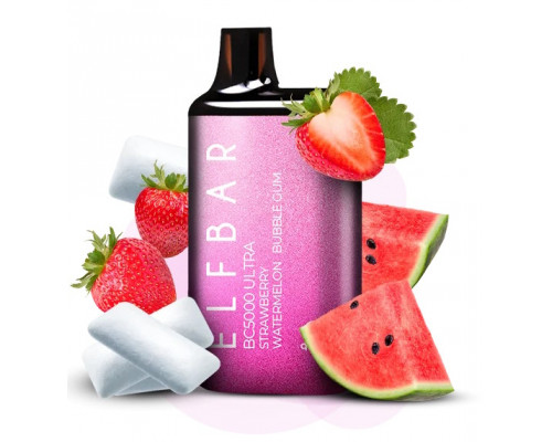 Одноразова Pod система Elf Bar BC5000 Ultra 650 мАг Strawberry Watermelon Bubblegum 50 мг