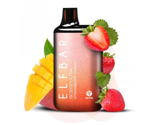 Одноразова Pod система Elf Bar BC5000 Ultra 650 мАг Strawberry Mango 50 мг