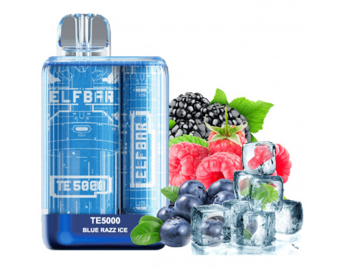 Одноразова Pod система Elf Bar TE5000 Blue Razz Ice 50 мг 550 мАг