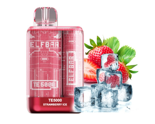 Одноразова Pod система Elf Bar TE5000 Strawberry Ice 50 мг 550 мАг