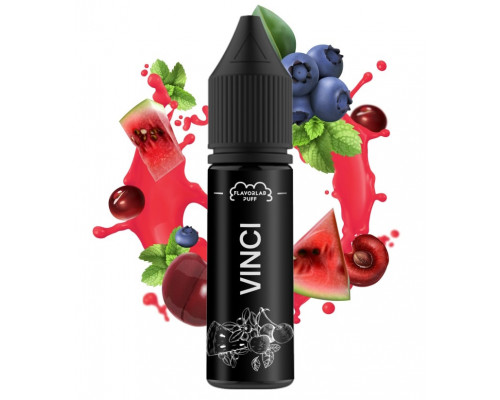Сольова рідина Flavorlab Vinci Cherry Blueberry Watermelon Menthol 50 мг 15 мл