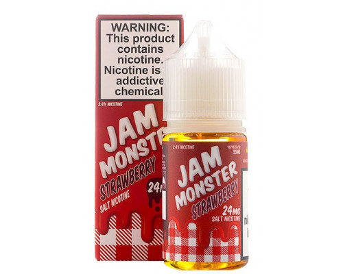 Сольова рідина Jam Monster Salt Strawberry 24 мг 30 мл