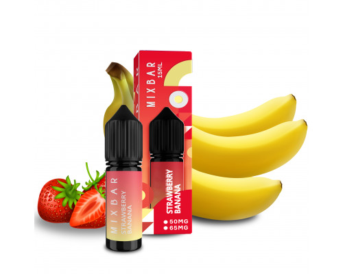 Сольова рідина Mix Bar Salt Strawberry Banana 50 мг 15 мл