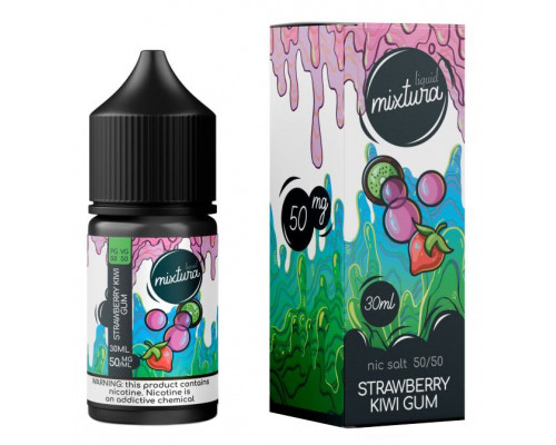 Сольова рідина Mixtura Strawberry Kiwi Gum 30 мг 30 мл