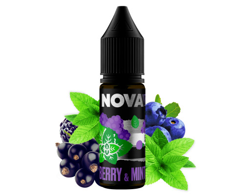 Сольова рідина Nova Salt Berry Mint 30 мг 15 мл