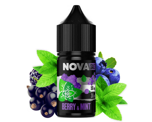 Сольова рідина Nova Salt Berry Mint 30 мг 30 мл