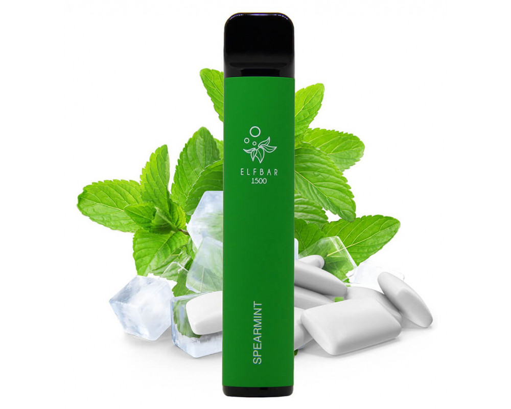 Одноразка Elf Bar 1500 Spearmint (М'ята) 50 мг 850 мАг - Купити в CloudFall
