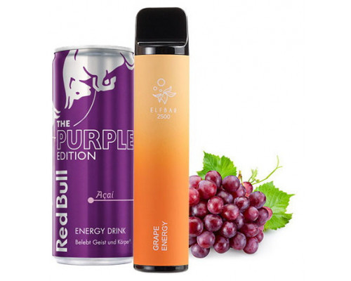 Одноразова Pod система Elf Bar 2500 Grape Energy 50 мг 1400 мАг