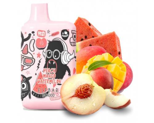 Одноразовая Pod система Elf Bar BC4000 LE Peach Mango Watermelon 50 мг 650 мАч