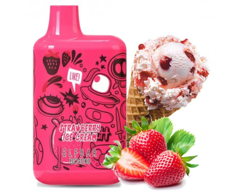 Одноразова Pod система Elf Bar BC4000 LE Strawberry Ice Cream 50 мг 650 мАг