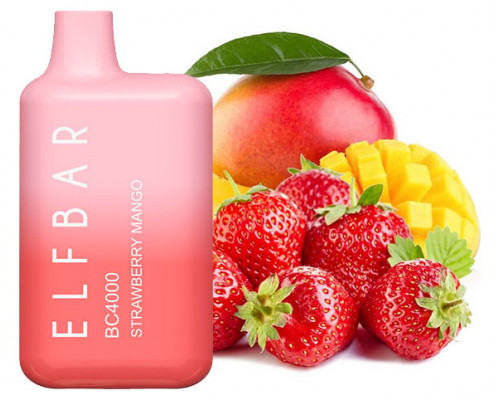 Одноразова Pod система Elf Bar BC4000 Strawberry Mango 50 мг 650 мАг