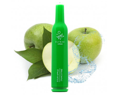 Одноразова Pod система Elf Bar CR500 Sour Apple 20 мг 400 мАг