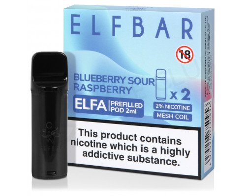 Заправлений картридж Elf Bar ELFA 4 мл Blueberry Sour Raspberry