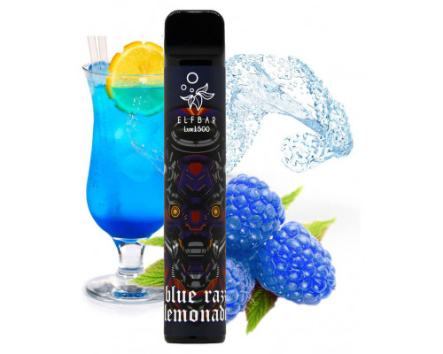 Одноразова Pod система Elf Bar Lux 1500 Blue Razz Lemonade 50 мг 850 мАг