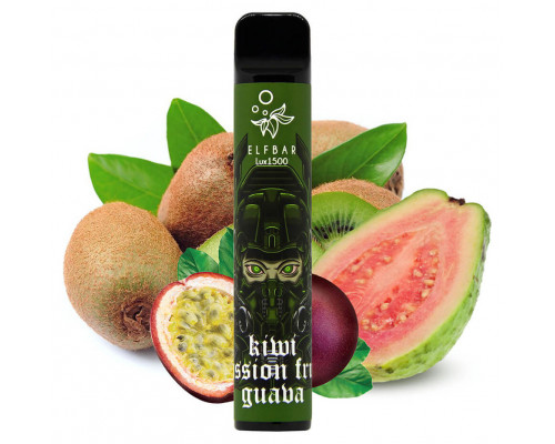 Одноразовая Pod система Elf Bar Lux 1500 Kiwi Passion Fruit Guava 50 мг 850 мАч