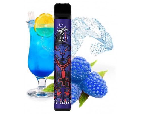 Одноразовая Pod система Elf Bar Lux 2000 Blue Razz Ice 50 мг 1200 мАч