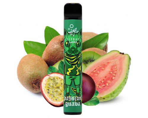 Одноразовая Pod система Elf Bar Lux 2000 Kiwi Passionfruit Guava 50 мг 1200 мАч