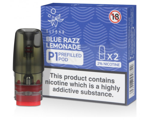 Заправлений картридж Elf Bar P1 2.0 Мл 1.2 Ом Blue Razz Lemonade