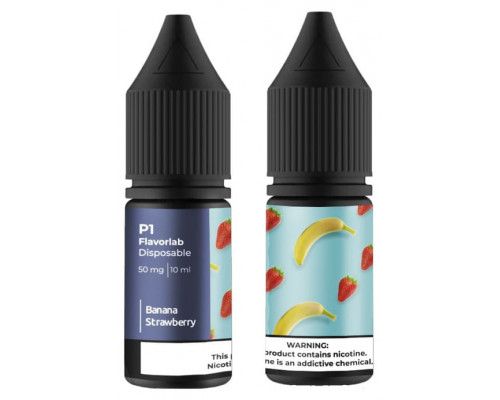 Сольова рідина Flavorlab P1 Salt Banana Strawberry 50 мг 10 мл
