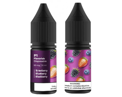 Сольова рідина Flavorlab P1 Salt Strawberry Blueberry Blackberry 50 мг 10 мл