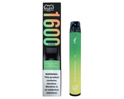 Одноразова Pod система Puff XXL 1600 Aloe Mango Melon 50 мг 1200 мАг