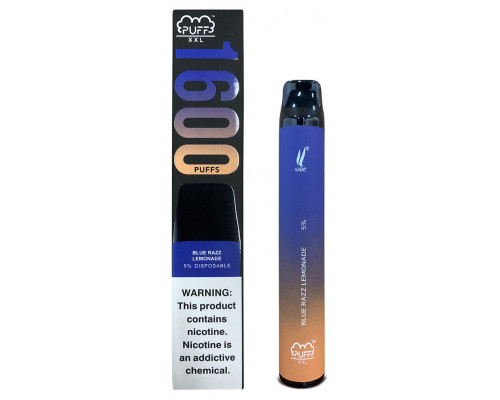 Одноразова Pod система Puff XXL 1600 Blue Razz Lemonade 50 мг 1200 мАг