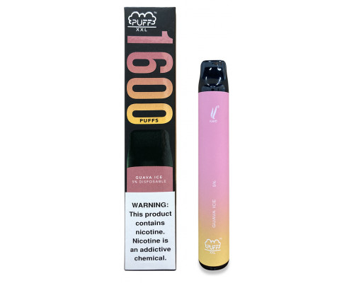 Одноразова Pod система Puff XXL 1600 Guava Ice 50 мг 1200 мАг