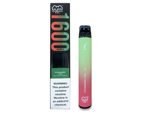 Одноразова Pod система Puff XXL 1600 Strawberry Kiwi 50 мг 1200 мАг