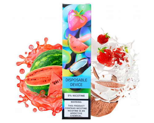 Одноразовая Pod система ZeeZee 1500 Strawberry Watermelon Coconut 50 мг 850 мАч