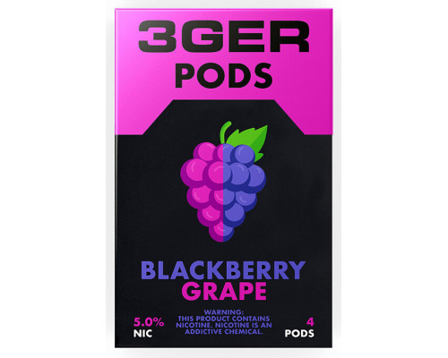 Заправленный картридж 3Ger Pods Cartridge 50 мг 1 мл 4 шт Blackberry Grape