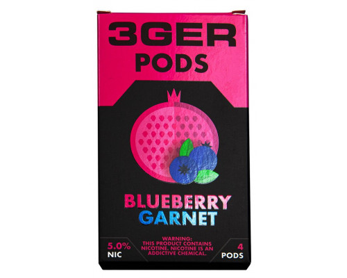 Заправленный картридж 3Ger Pods Cartridge 50 мг 1 мл 4 шт Blueberry Garnet