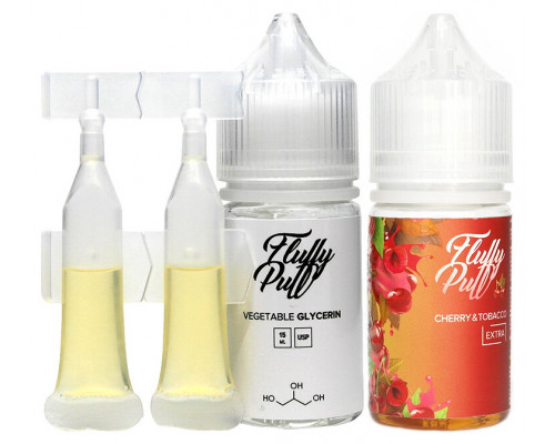 Набір для рідини Fluffy Puff Salt Cherry Tobacco 50 мг 30 мл