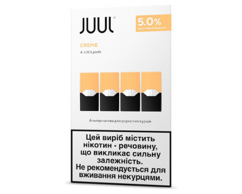 Заправленный картридж Juul Cartridge 50 мг 0.7 мл 4 шт Creme Brulee