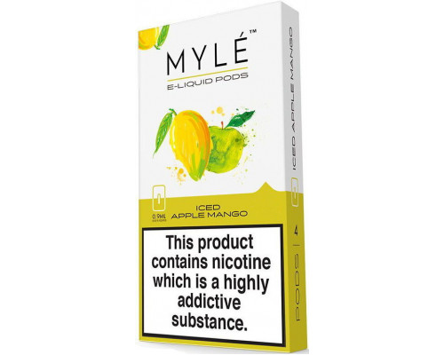 Заправленный картридж MYLE Pods Cartridge 50 мг 0.9 мл 4 шт Iced Apple Mango