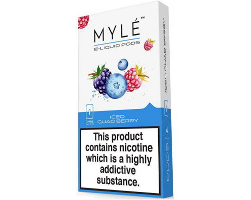 Заправленный картридж MYLE Pods Cartridge 20 мг 0.9 мл 4 шт Iced Quad Berry