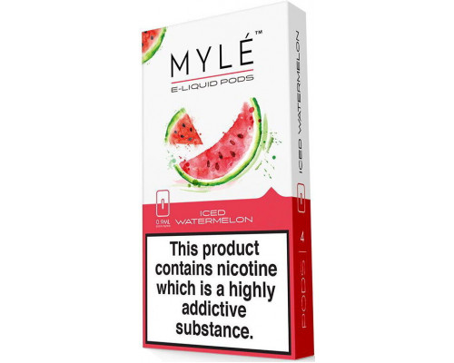 Заправленный картридж MYLE Pods Cartridge 50 мг 0.9 мл 4 шт Iced Watermelon