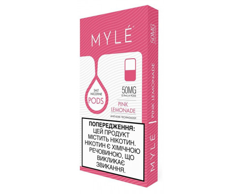 Заправленный картридж MYLE Pods Cartridge 50 мг 0.9 мл 4 шт Pink Lemonade