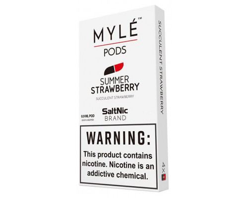 Заправленный картридж MYLE Pods Cartridge 50 мг 0.9 мл 4 шт Summer Strawberry