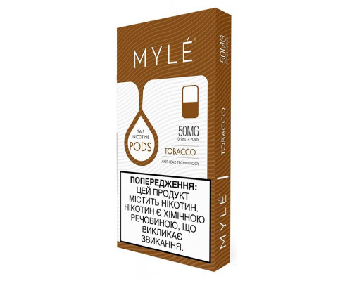 Заправленный картридж MYLE Pods Cartridge 50 мг 0.9 мл 4 шт Tobacco